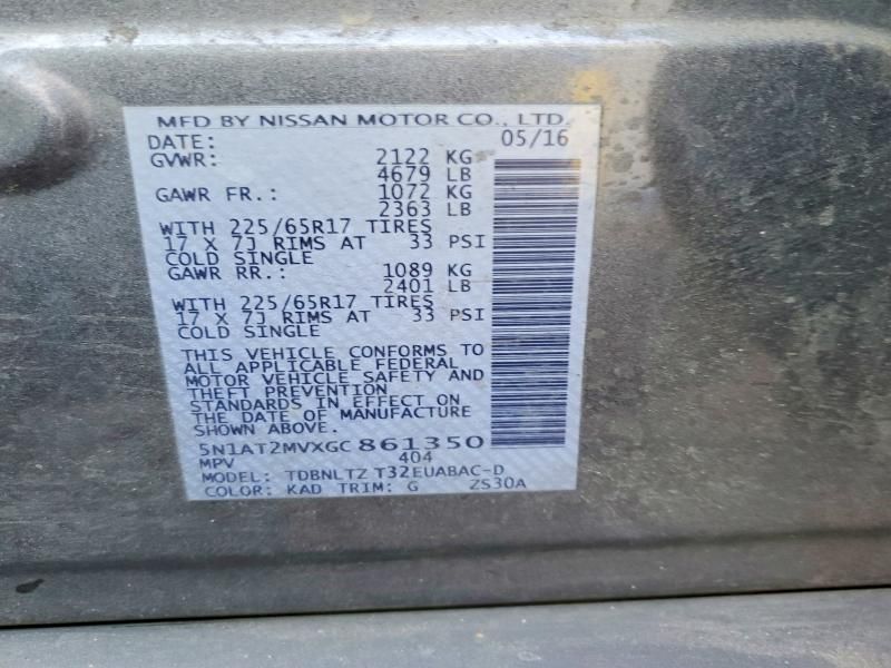 2016 Nissan 2016 Niss Rogue s sv