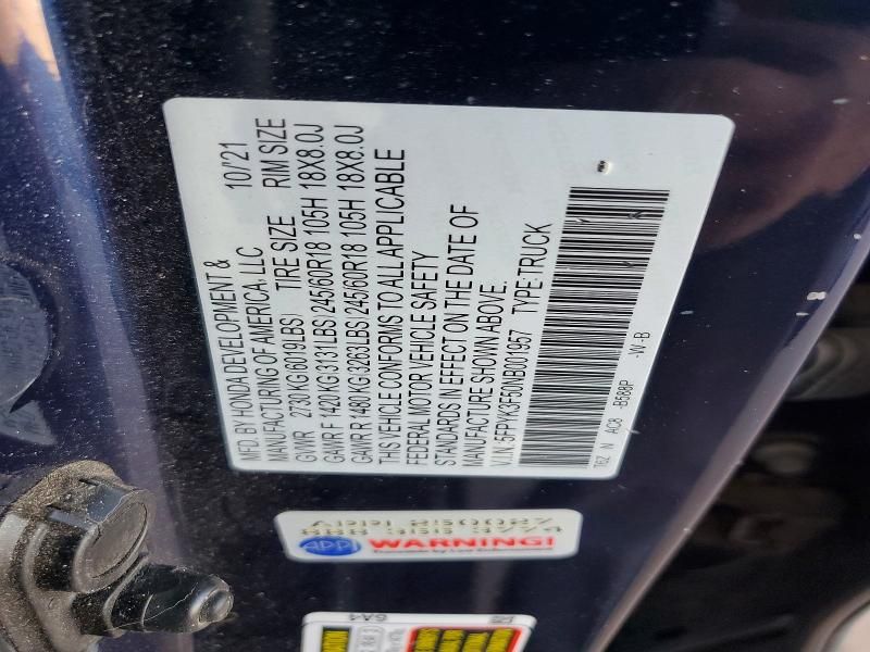 2022 Honda Ridgeline rtl