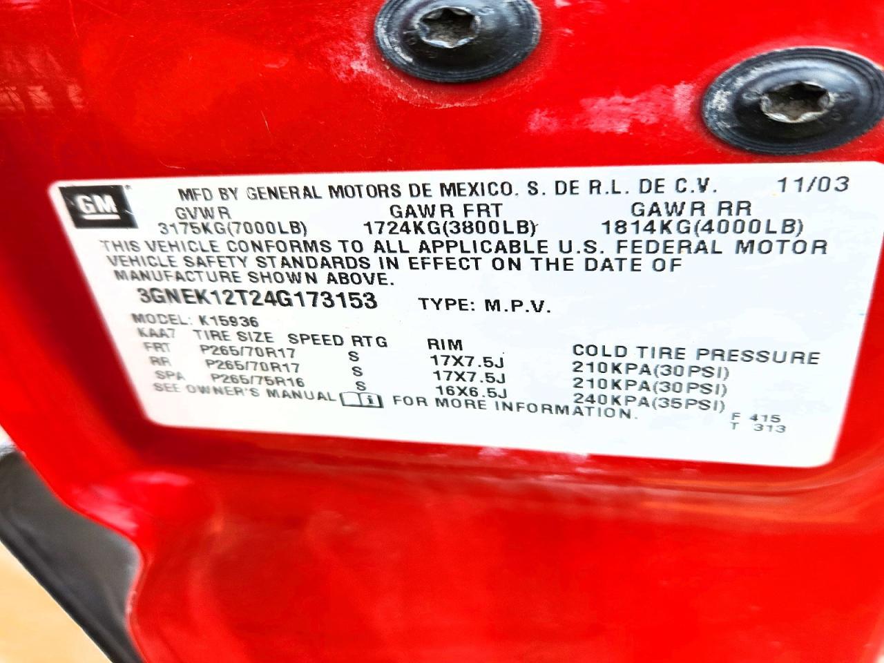 2004 Chevrolet Avalanche K1500