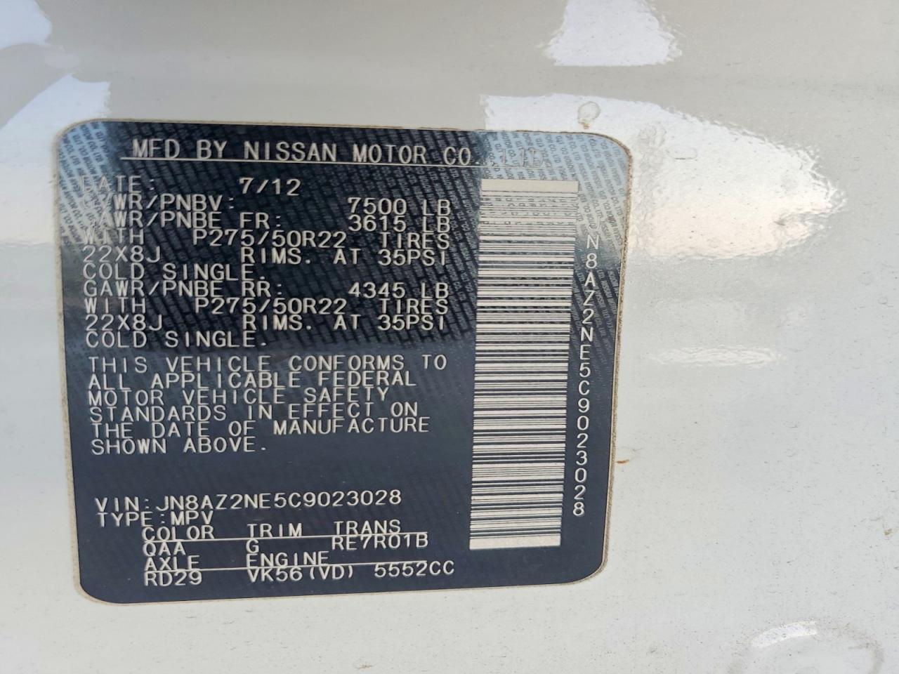 2012 Infiniti Qx56