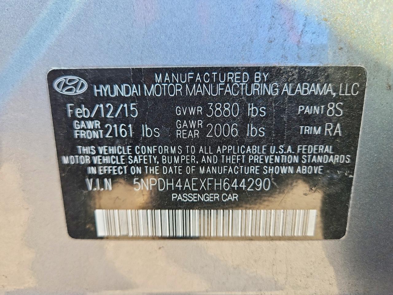 2015 Hyundai Elantra se
