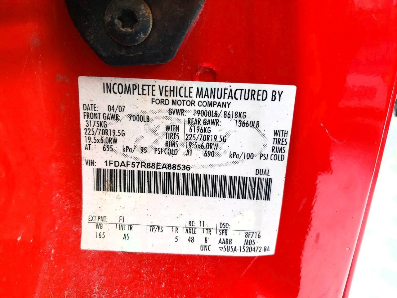 2008 Ford F550 Super Duty Dump Truck