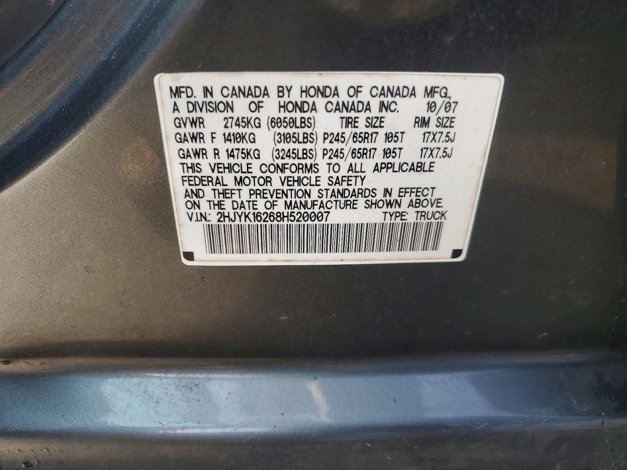 2008 Honda Ridgeline RT