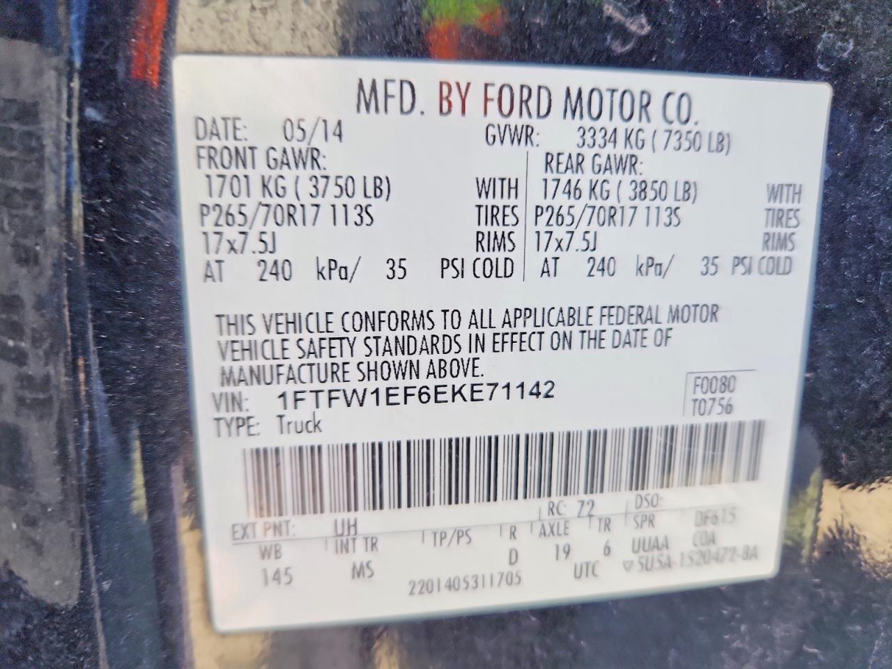 2014 Ford F150 Supercrew