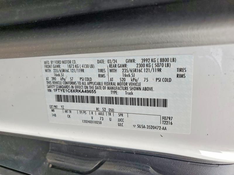 2024 Ford Transit 150 Utility / Service van