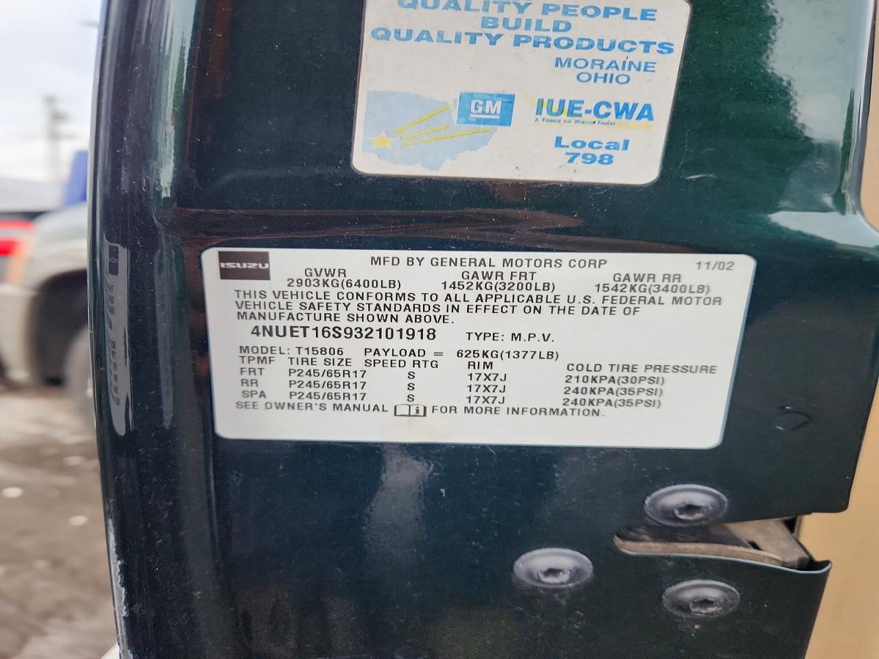 2003 Isuzu Ascender s