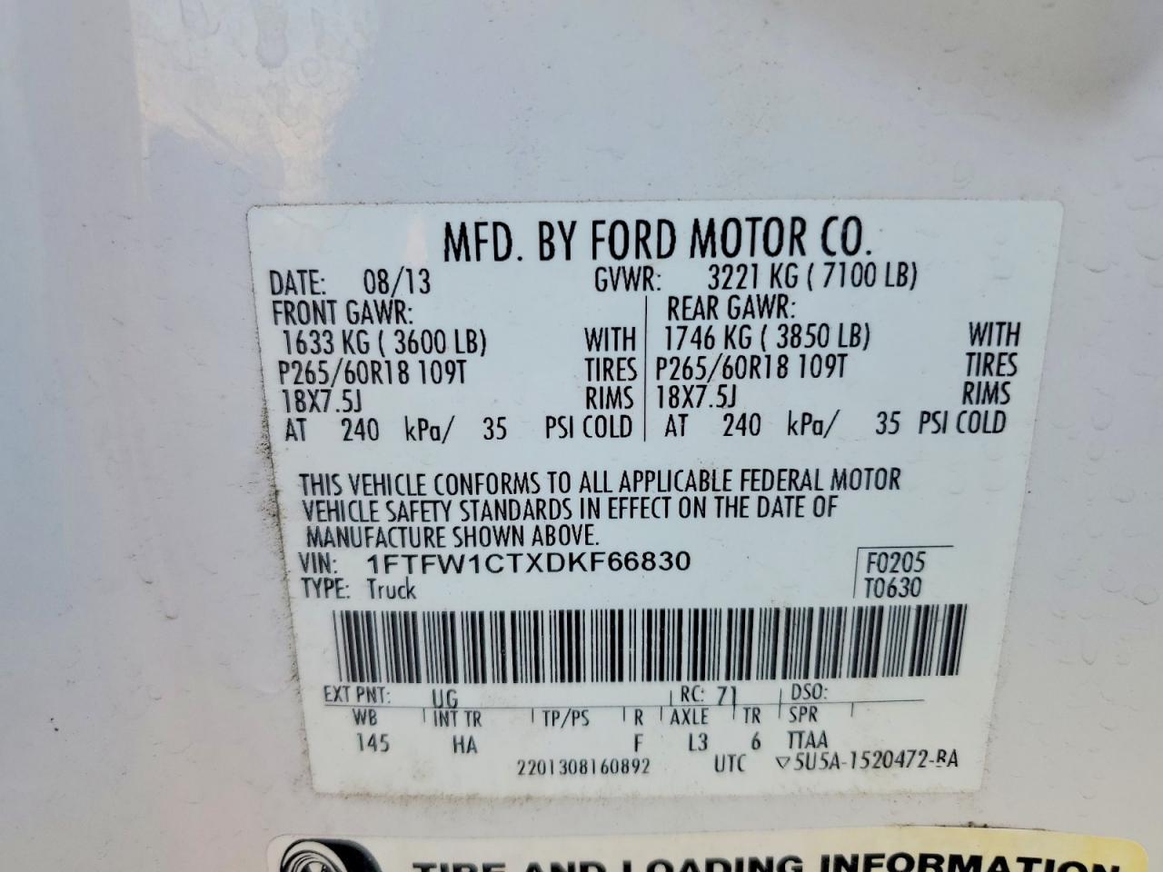 2013 Ford F150 Supercrew