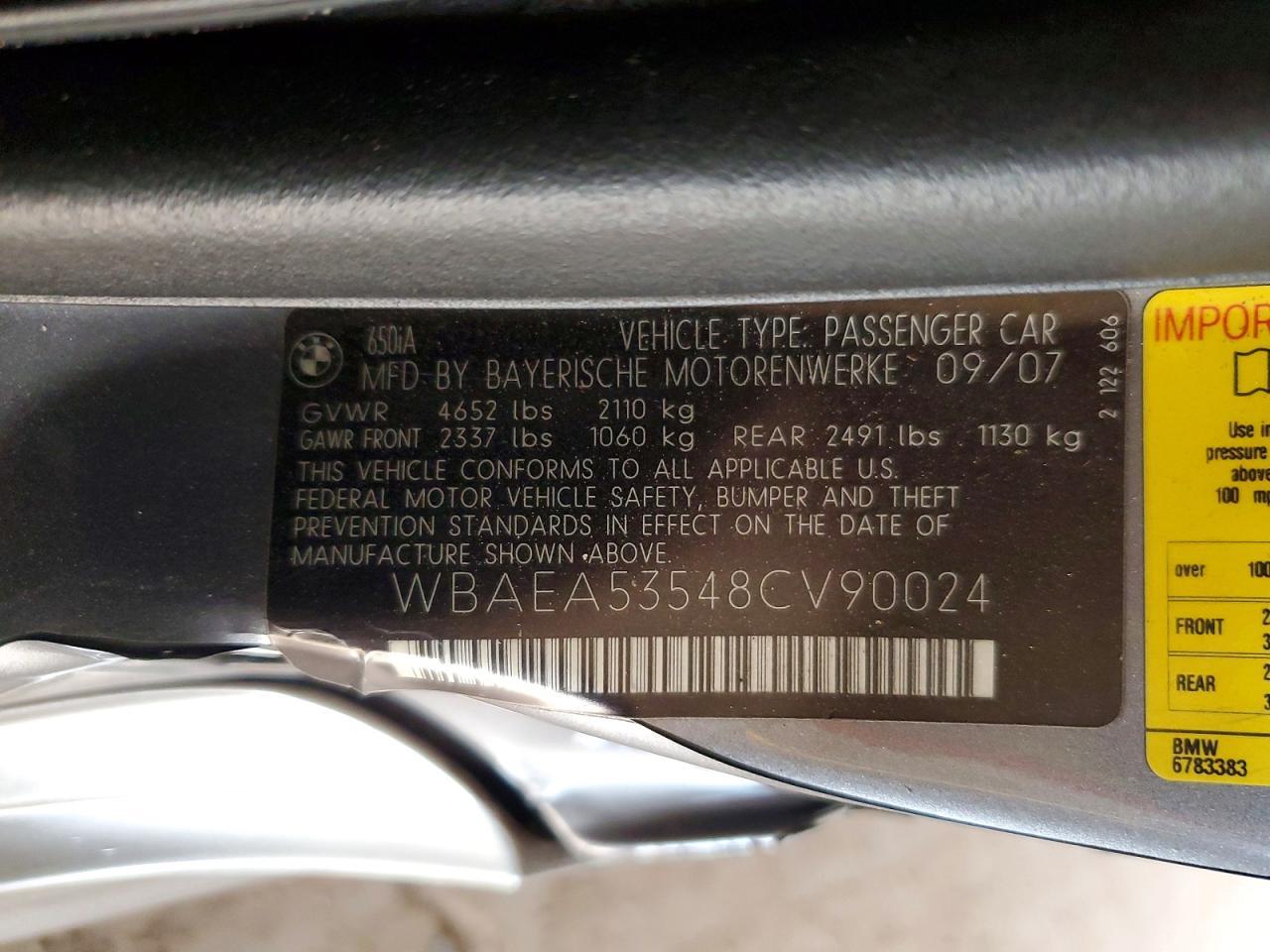 2008 BMW 650 i