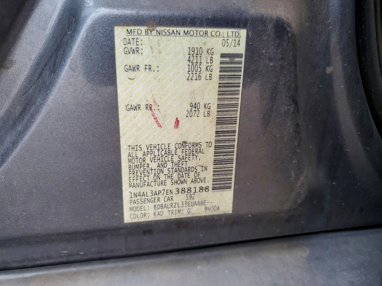 2014 Nissan Altima 2.5