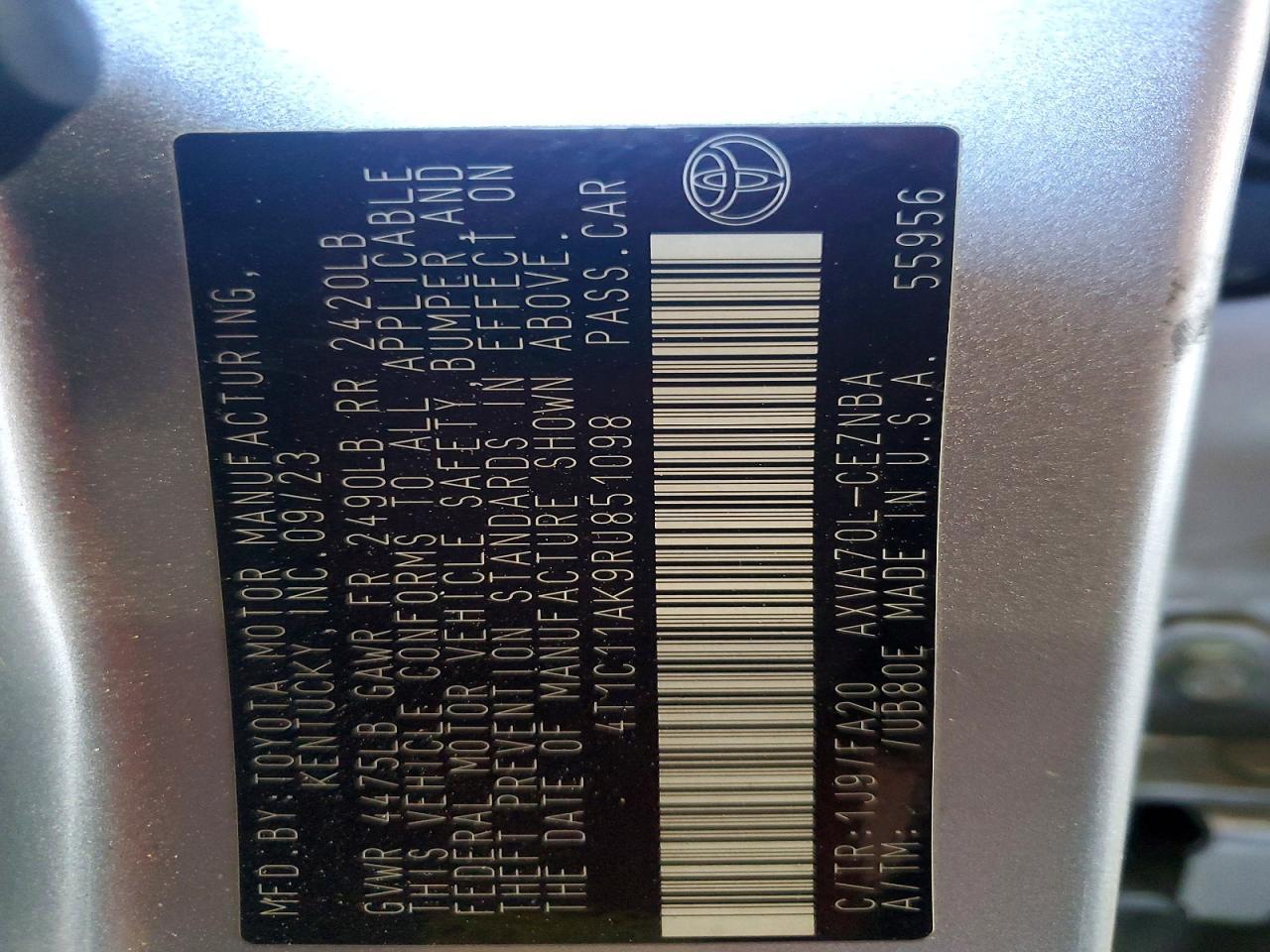 2024 Toyota Camry le