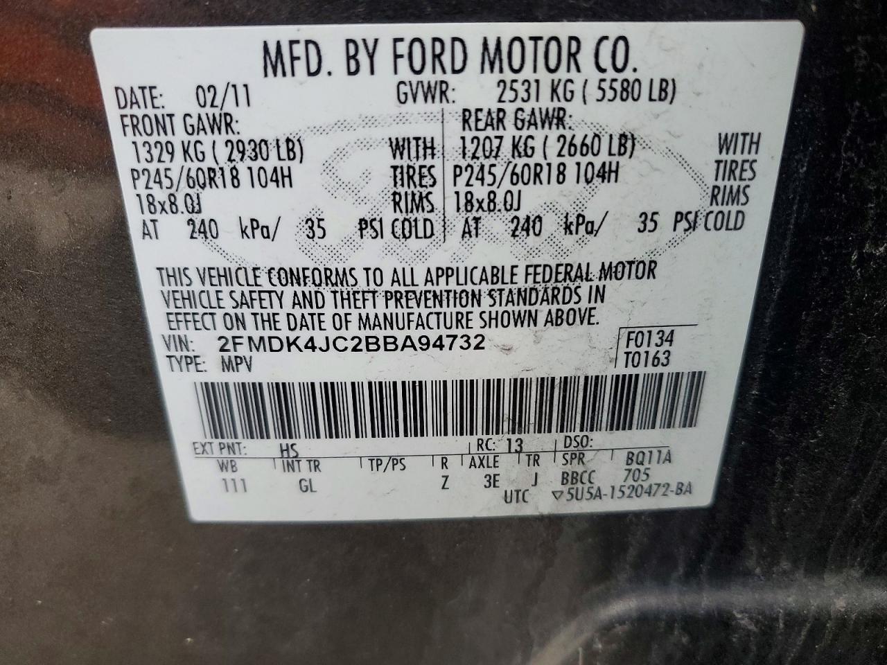 2011 Ford Edge sel