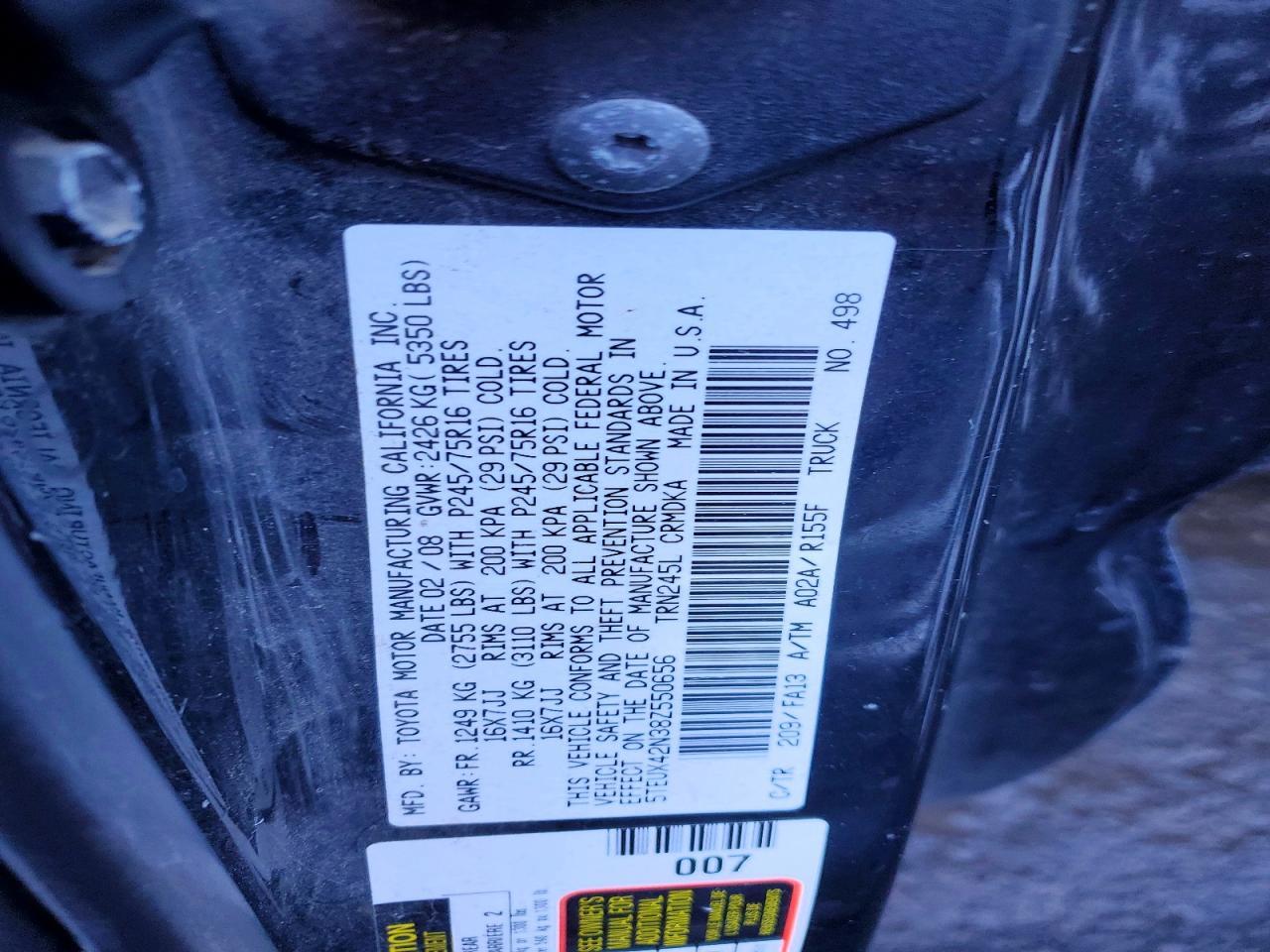 2008 Toyota Tacoma Access Cab