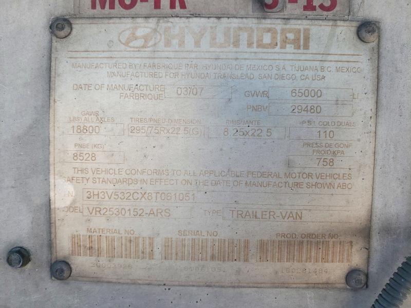 2008 Hyundai Vr2530152-ars Refrigerated van Trailer