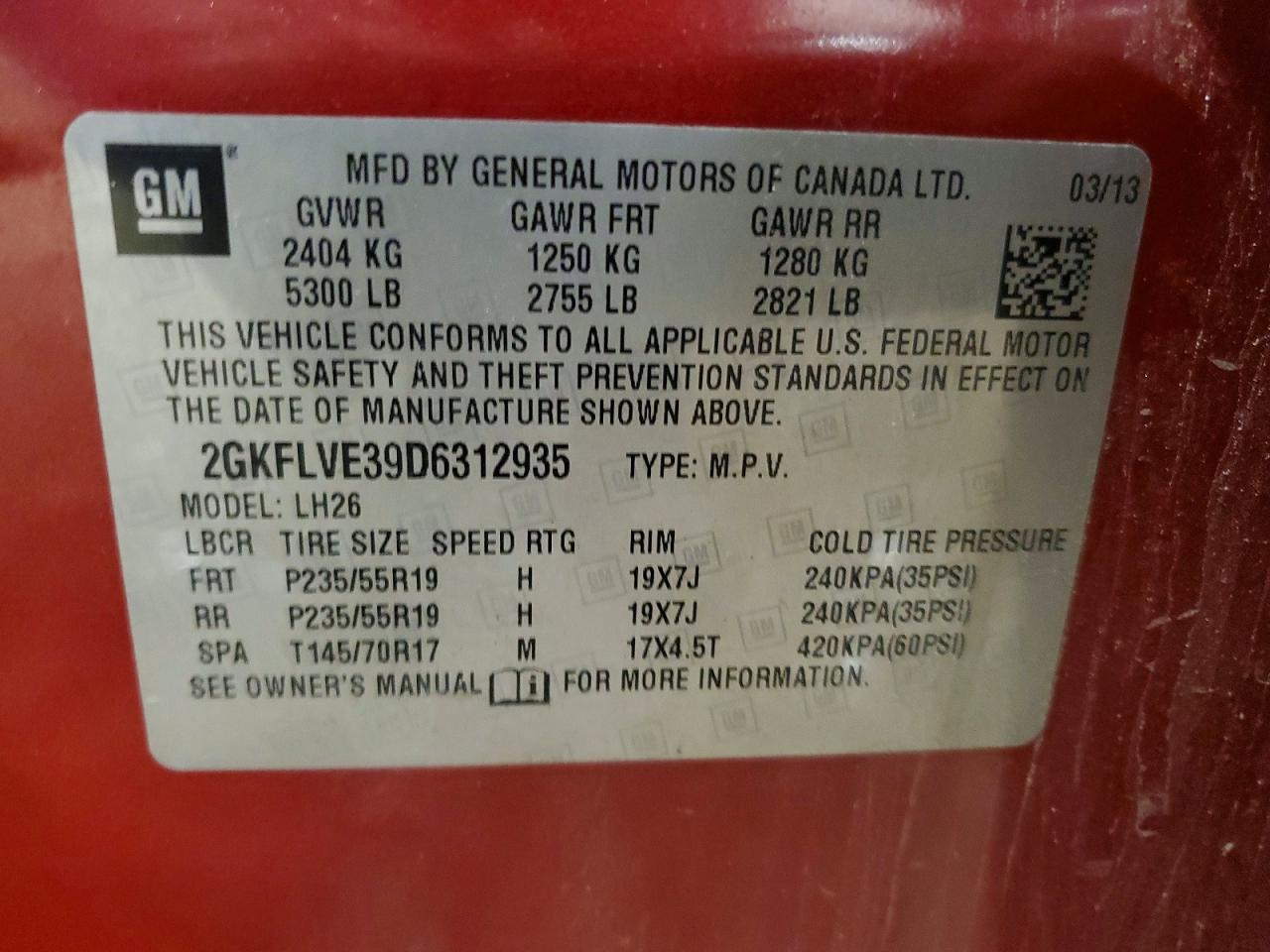 2013 GMC Terrain slt
