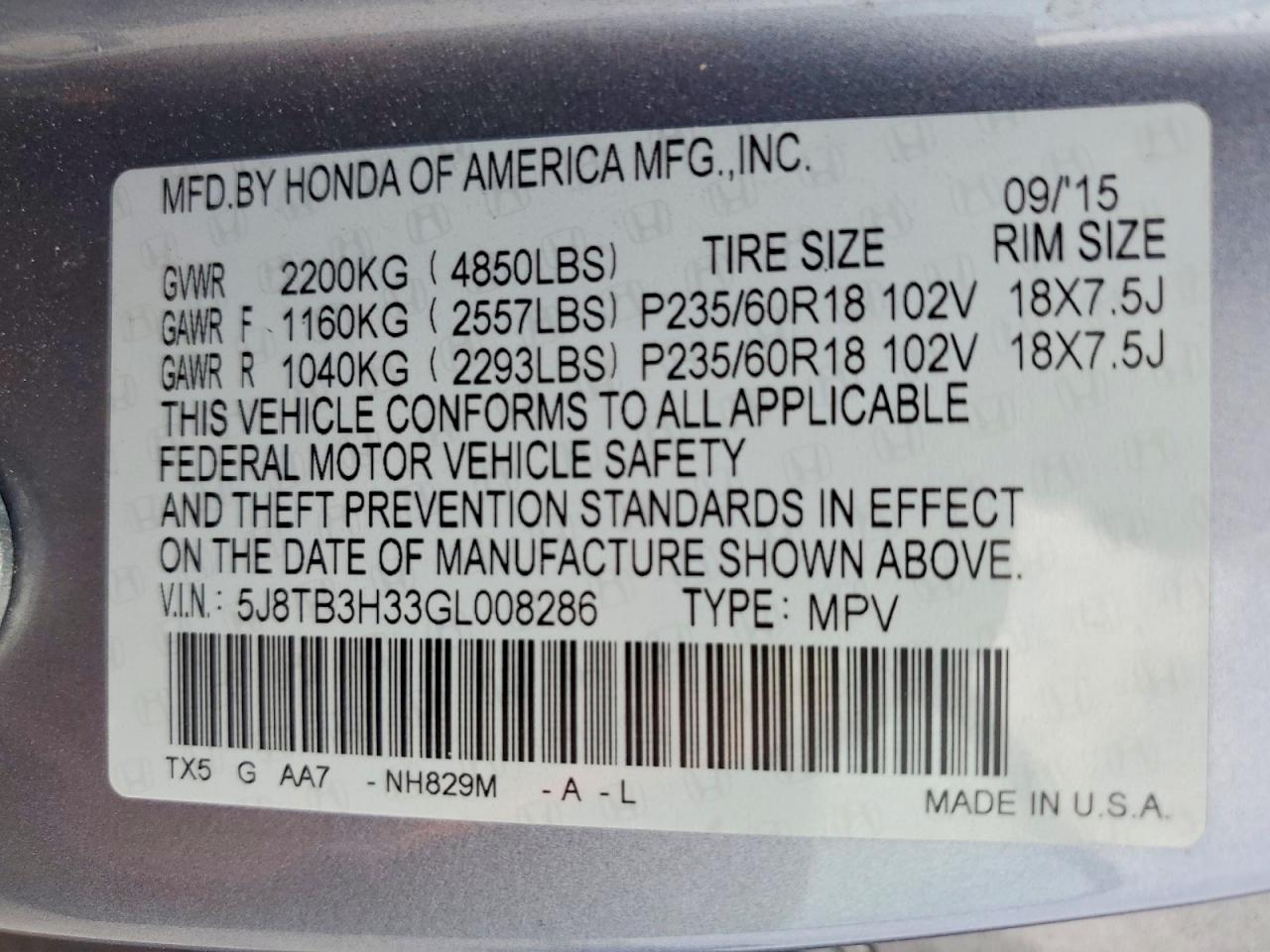 2016 Acura RDX