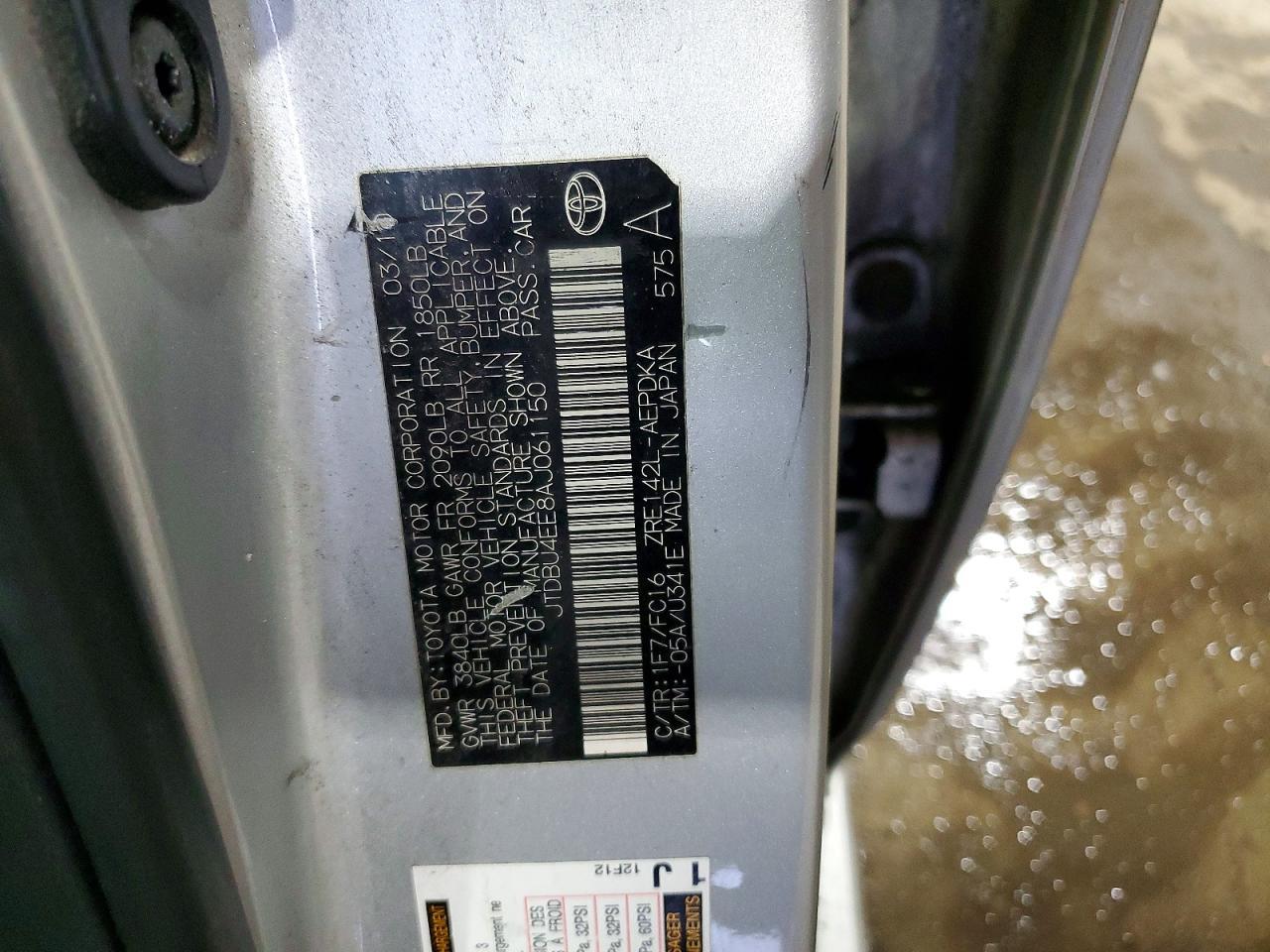 2010 Toyota Corolla Base