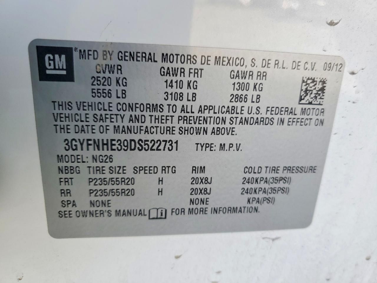 2013 Cadillac Srx Performance Collection