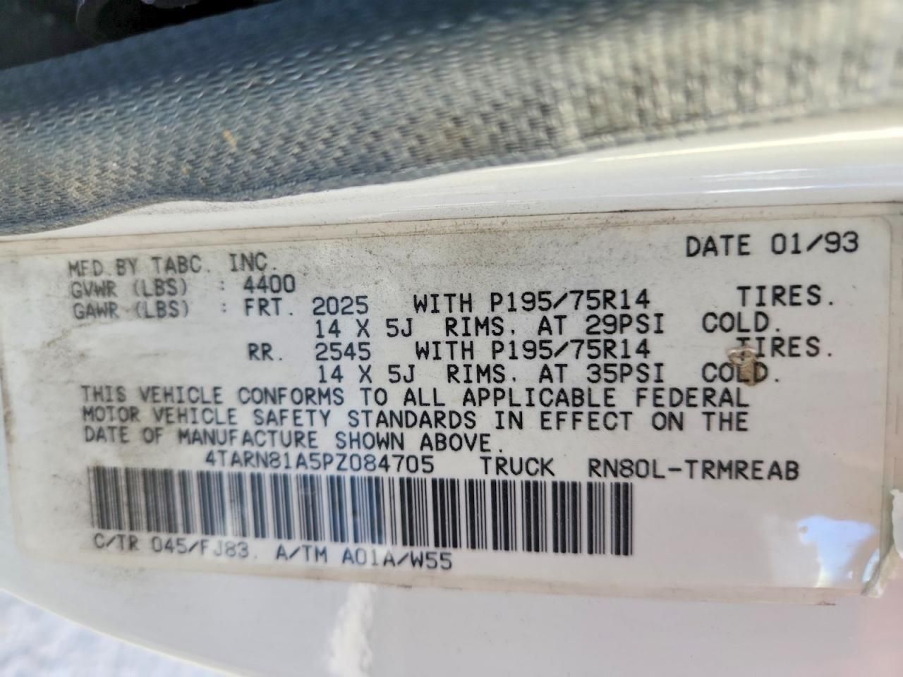 1993 Toyota Pickup Base