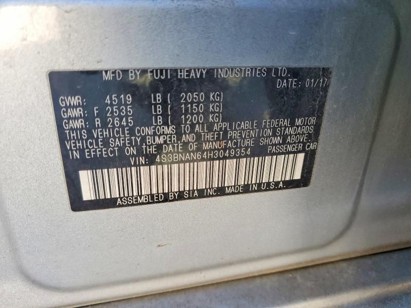 2017 Subaru Legacy 2.5i Limited