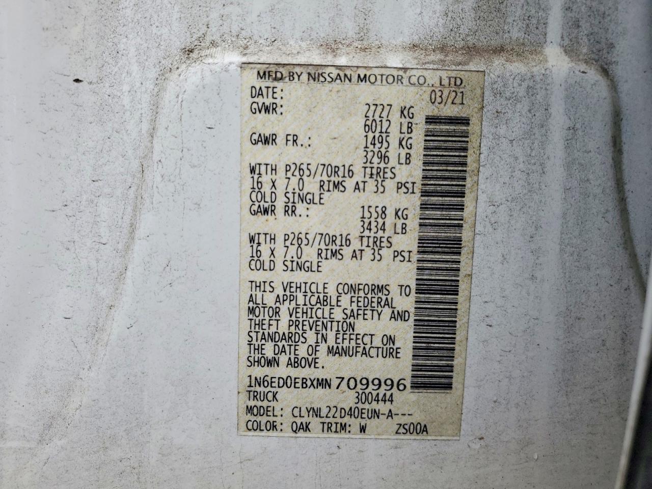 2021 Nissan Frontier