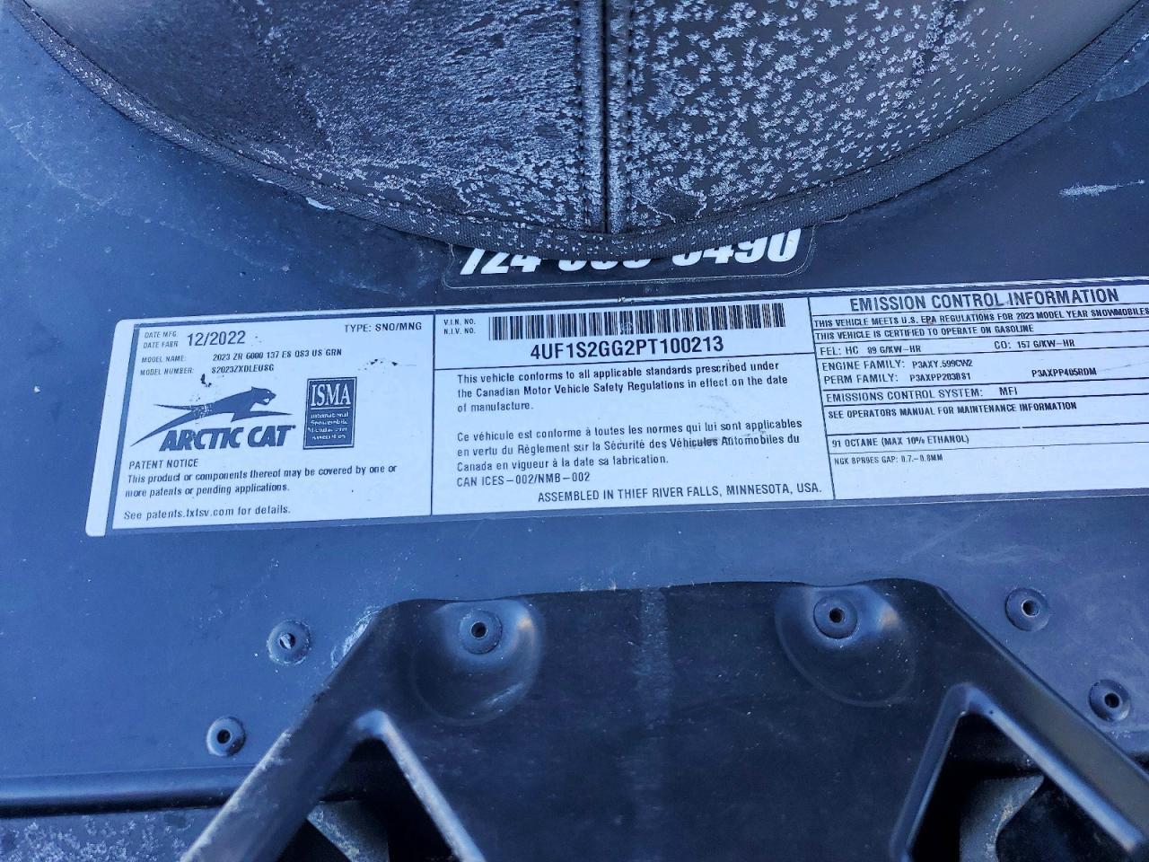 2023 Arctic Cat 2023 Artic Cat 6000 ZR Snowmobile
