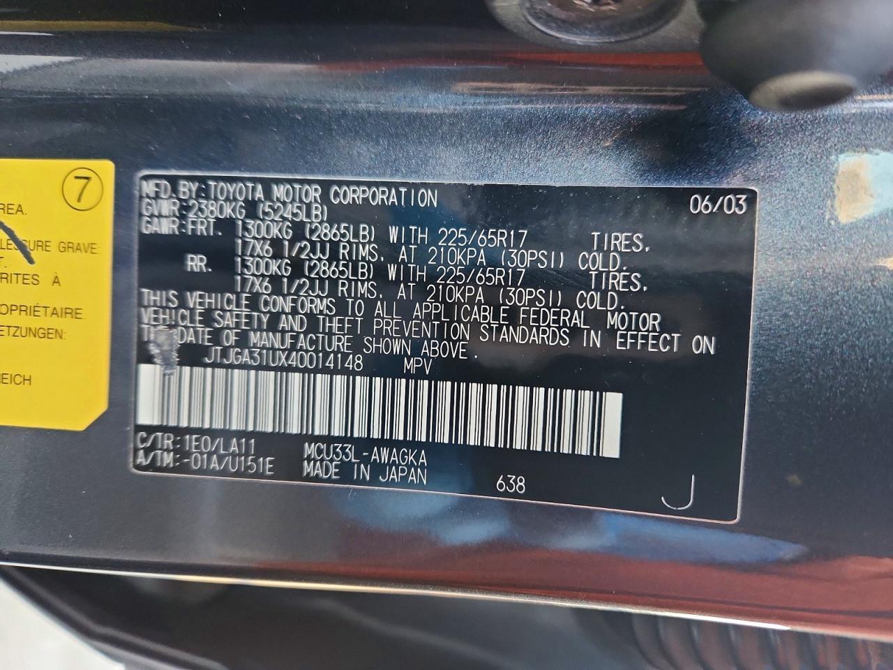 2004 Lexus Rx 330