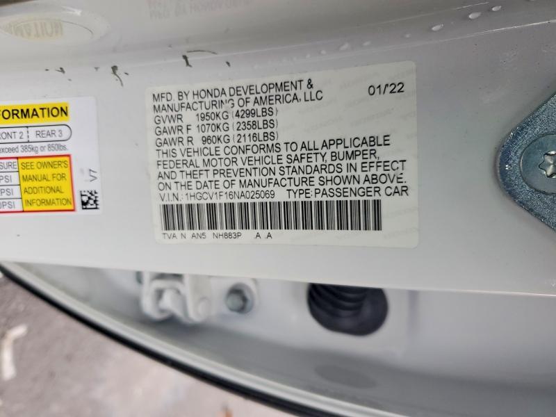2022 Honda Accord lx