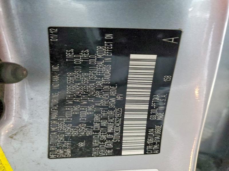 2012 Toyota Sienna xle