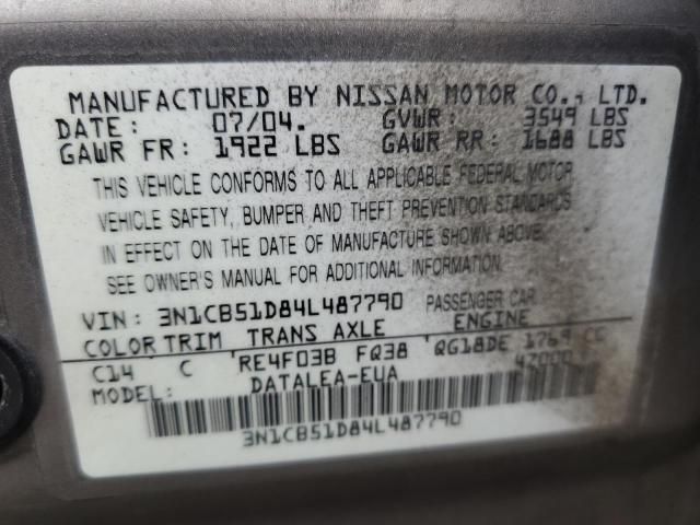 2004 Nissan Sentra 1.8