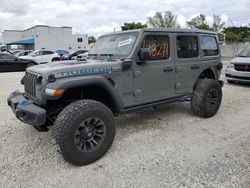Jeep salvage cars for sale: 2022 Jeep Wrangler Unlimited Rubicon 4XE