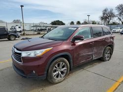 Salvage cars for sale from Copart Sacramento, CA: 2014 Toyota Highlander XLE