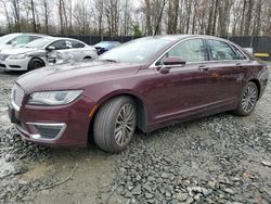 Lincoln MKZ salvage cars for sale: 2017 Lincoln MKZ Select