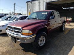 Salvage cars for sale from Copart Chicago Heights, IL: 2002 Dodge Dakota Quad SLT