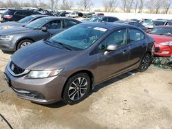 Honda Civic salvage cars for sale: 2013 Honda Civic EX