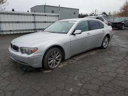 BMW 7 Series salvage cars for sale: 2004 BMW 745 LI