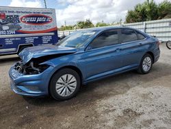 Salvage cars for sale from Copart Miami, FL: 2019 Volkswagen Jetta S