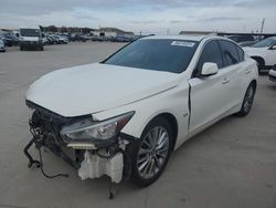 Vehiculos salvage en venta de Copart Grand Prairie, TX: 2019 Infiniti Q50 Luxe