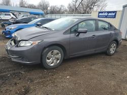 Salvage cars for sale from Copart Wichita, KS: 2015 Honda Civic LX