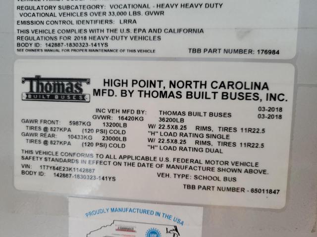 2019 Thomas School bus