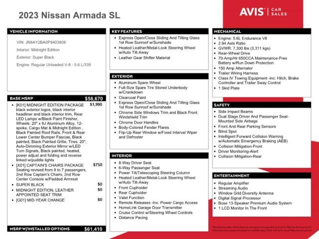 2023 Nissan Armada SL