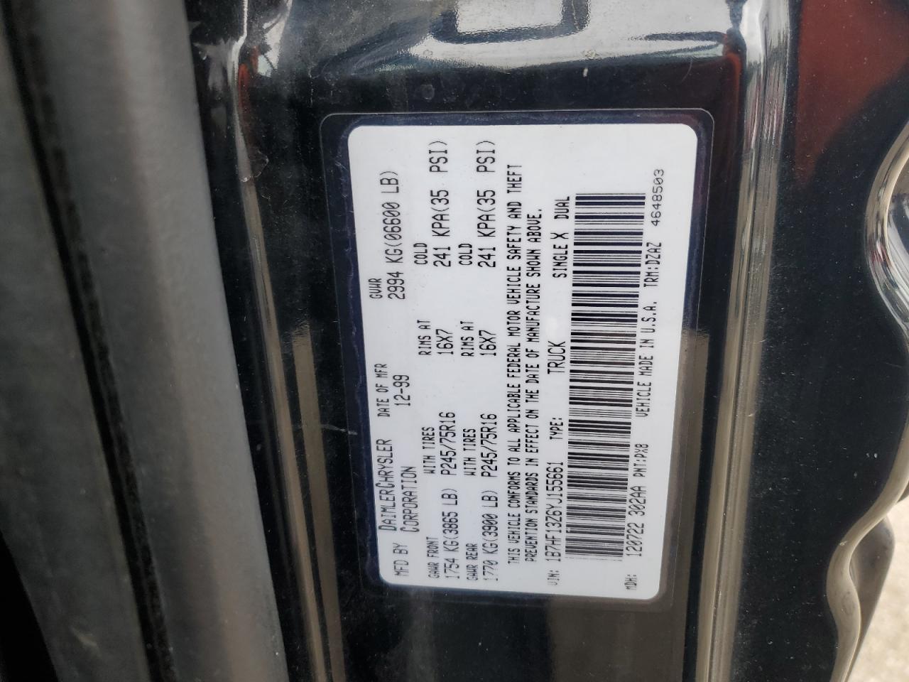 2000 Dodge Ram 1500