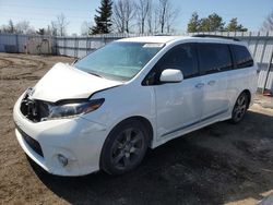 Vehiculos salvage en venta de Copart Bowmanville, ON: 2017 Toyota Sienna SE