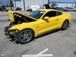 Salvage cars for sale from Copart Rancho Cucamonga, CA: 2016 Ford Mustang GT