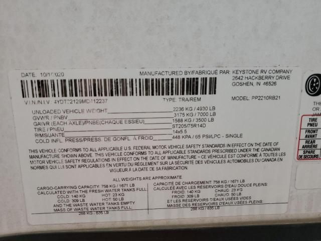 2021 Keystone 2021 Dutchman Passport