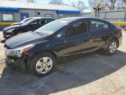 Salvage cars for sale from Copart Wichita, KS: 2018 KIA Forte LX
