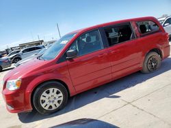 Salvage cars for sale from Copart Grand Prairie, TX: 2016 Dodge Grand Caravan SE