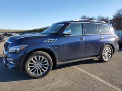 Salvage cars for sale from Copart Brookhaven, NY: 2017 Infiniti QX80 Base