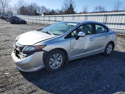 Salvage cars for sale from Copart Grantville, PA: 2012 Honda Civic LX