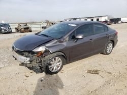 Honda Civic salvage cars for sale: 2012 Honda Civic LX