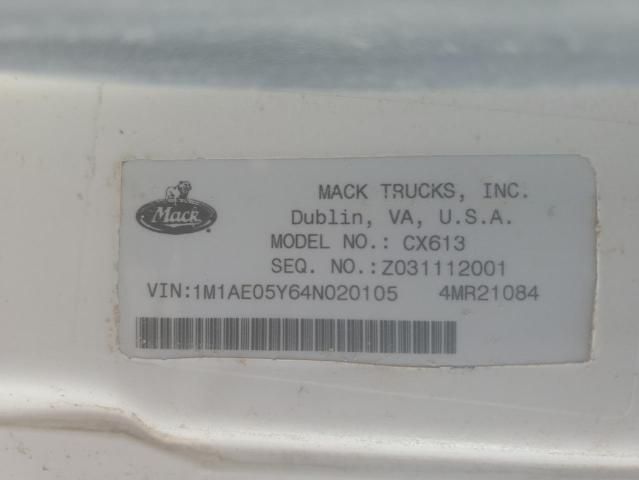 2004 Mack CX613 Dump Truck